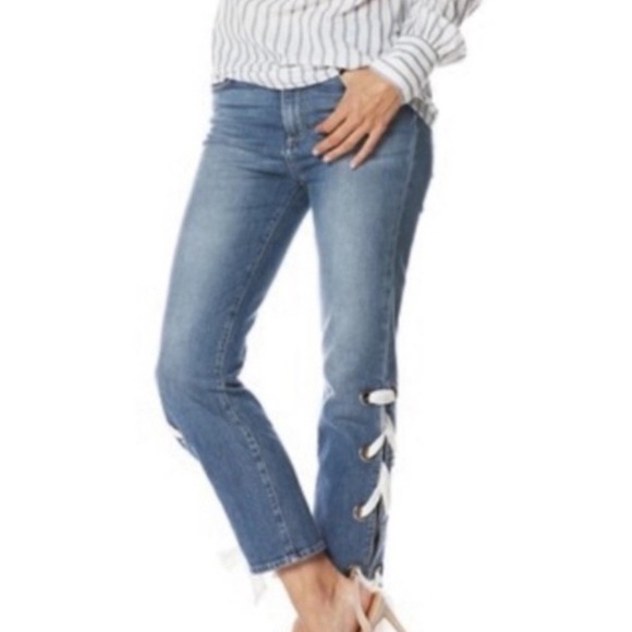 PAIGE Women's High Rise Jeans - Light Blue - Picture 2 of 9